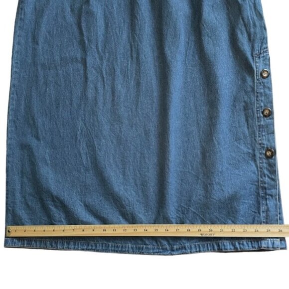 Plus Size Denim Maxi Skirt Coastal Cowgirl Country Western Boho Prairie Sz 1X - Picture 7 of 11